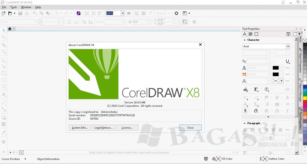serial number corel draw x7